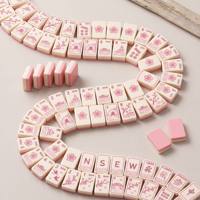 Tuiles de Mahjong Américaines Sur Mesure, Motif Bateau Fleuri Printanier, Double Couche, Cadeau de Mahjong
