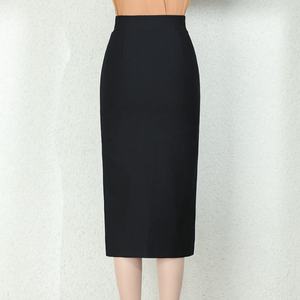 Nouvelle jupe élégante décontractée unie de haute qualité avec fente, style simple et ajusté - Product Image 4