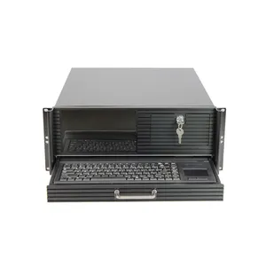 Caixa para computador industrial IPC-4000 4U, LCD multifuncional de 19 polegadas, compatível com controle industrial 6/7/8/9th Intel I3/I5/I7