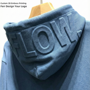 เสื้อฮู้ดดี้ TKAN539 พิมพ์โลโก้แบบกำหนดเอง ปั๊มนูน สำหรับผู้ชาย พิมพ์ลายสกรีนแบบกำหนดเอง 3 มิติ ปั๊มนูน เสื้อฮู้ดดี้และเสื้อสเวตเชิ้ตผู้ชาย - Product Image 1