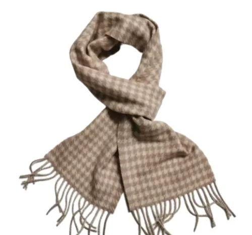 Bufandas largas de lana a cuadros para mujer, bufandas de invierno con borlas de Cachemira de color liso de alta calidad y sencilla
