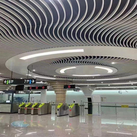 Decoración de techo falso de aluminio suspendido interior de tienda de alta calidad de diseño OEM con accesorio completo