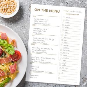 แผ่นวางแผนอาหารพร้อมฉีกรายการช้อปปิ้งอาหารเมนูประจำสัปดาห์สำหรับการลดน้ำหนักหรือรายการอาหารเย็นสำหรับแผ่นแม่เหล็กของ<span class=keywords><strong>ค</strong></span>รอบครัว - Product Image 4