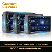 Autoradio Android BQCC 7 pouces double DIN, écran tactile Carplay, lecteur MP5, aide au recul, RGB, USB Type-C, entrée auxiliaire, amplificateur
