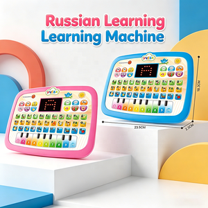 Tableta Educativa Infantil <span class=keywords><strong>de</strong></span> Plástico con LED AJB, Juguete <span class=keywords><strong>de</strong></span> Aprendizaje del Idioma Español, Música, Teclado Electrónico en Ruso, Regalo <span class=keywords><strong>de</strong></span> Cumpleaños para Niños - Product Image 1