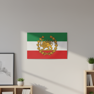 Bandera de Irán de 3x5 pies, Bandera Persa Histórica, Impresión Digital en Poliéster, con León y Sol Iraníes, Franjas Cosidas, Resistente para Exteriores - Product Image 2