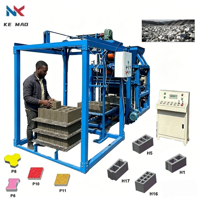 4-25 Fully Automatic Multi-Mold Block Forming System Reliable Brick Making Machinery