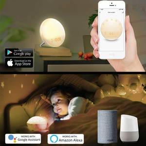 Moes WiFi <strong>2nd</strong> <strong>Generation</strong> Smart Wake-up Light with 7 Colours, 4 Alarms, Snooze, Night Light, Compatible with <strong>Alexa</strong> and GoogleHome - Product Image 6