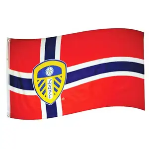 Schnelle Lieferung Fade Resistant Custom Design 100% Polyester 3x5 Fuß/90x150cm Leeds United Flag