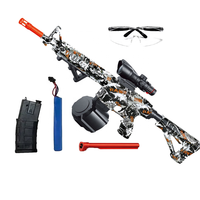 M4A1 Blaster à billes de gel électrique 70cm manuel/automatique double mode portée de 45 pieds éclaboussures automatiques rechargeables pour garçons