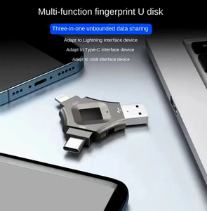 3 trong 1 công nghệ cao an ninh USB đầu đọc dấu vân tay 64GB 128GB 256GB 512GB an toàn Ổ Đĩa Bút USB <span class=keywords><strong>Flash</strong></span> <span class=keywords><strong>Drive</strong></span> - Product Image 3