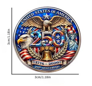 Moneta Commemorativa 250° Anniversario dell'<span class=keywords><strong>Aquila</strong></span> Calva Dipinta, Regalo Aziendale, Souvenir, Artigianato in Metallo, Moneta da Collezione - Product Image 2