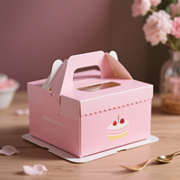 Boîte à gâteau écologique Emballage de haute qualité pour gâteau de boulangerie en gros Boîte à gâteau transparente avec fenêtre transparente