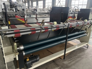 Press Type Semi Automatic Corrugated Box <b>Folder</b> Gluer Carton Box Making Folding Gluing Machine - Product Image 5