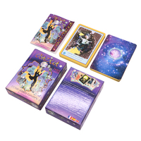 WJPC-Cartes de tarot oracle à bords dorés avec impression personnalisée Cartes de tarot en papier d'affirmation positive écologiques avec guide