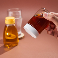 Botol Madu Plastik PET Aman untuk Makanan, Diameter 40mm, 190ml, Wadah Makanan Kosong dengan Tutup Flip Top dan Tutup Ulir untuk Kemasan Madu