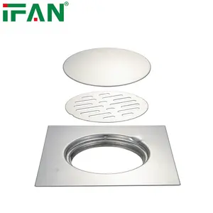 IFAN Reliable Supplier Floor Drain Stainless Steel Forged Shower Drain Floor 15*15cm Bathroom Fitting