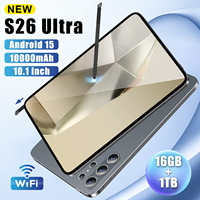 Version Globale Nouvelle Tablette Android S26 Ultra 10,1 Pouces avec 16 Go de RAM, 1 To de ROM, Caméras 16MP+32MP, Processeur Octa-Core, Android 15, Wi-Fi