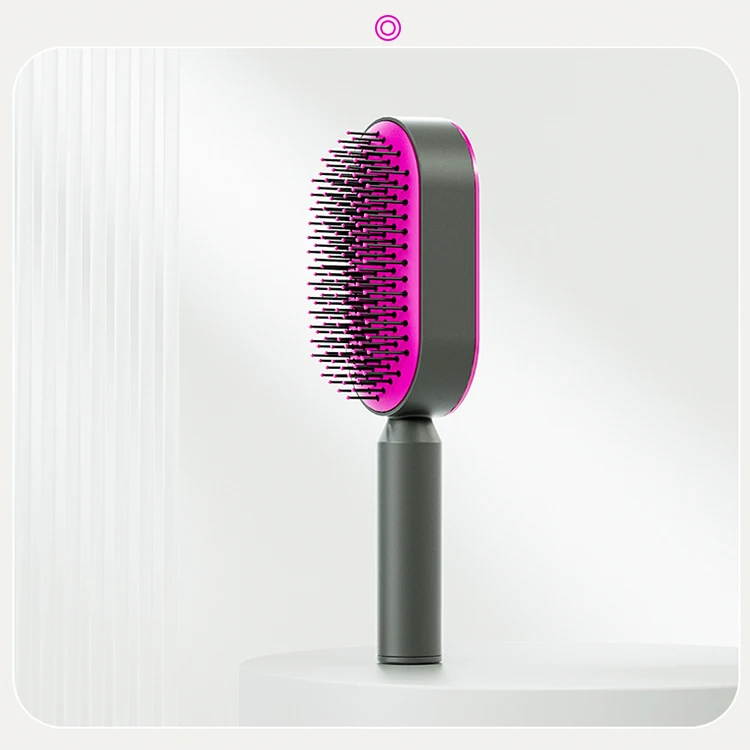 Massager Brush One-click Clean Up Hair Loss Hairdressing Brush Self Cleaning Hair Brush for Men Women
