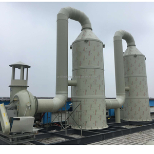 Haute efficacité 98% taux d'élimination tour de pulvérisation PP équipement d'épurateur résistant aux alcalis acides pour moteur de noyau de traitement des gaz résiduaires - Product Image 4