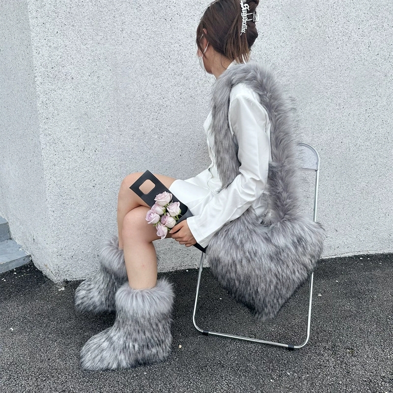 Gray with Boots