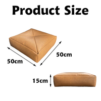 Usine directe cube couverture japonais portable en cuir coussin de siège pouf moderne unique salon en cuir pouf coussin de siège