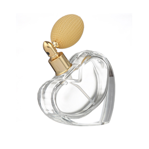 Botellas de perfume de cristal en forma de corazón transparentes al por mayor de los nuevos diseños 75ml con la bomba de aire - Product Image 2