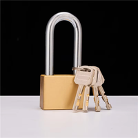 Cadenas en laiton avec cylindre à palette, anse en acier trempé étanche, antivol, à clé, pour porte, portail et extérieur