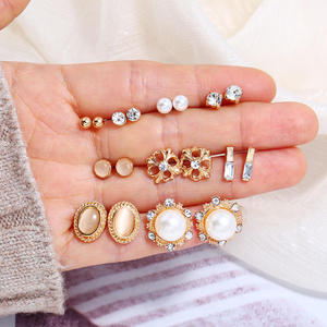 Fashion <strong>Opal</strong> Gold Jewelry <strong>Earrings</strong> for Women Wholesale N98306 - Product Image 1