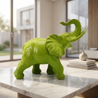 Boîte à monnaie personnalisée faite à la main en résine éléphant Figurine Pot d'économie d'argent Décoration de la maison Imperméable Respectueux de l'environnement