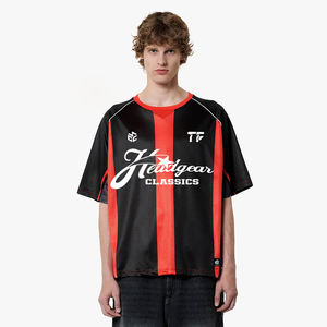 Seragam Sepak Bola Gaya Retro Kustom TF, Set <span class=keywords><strong>Jersey</strong></span> Sepak Bola Longgar, Pakaian Olahraga, Pakaian Sepak Bola, Kaos Sepak Bola Vintage - Product Image 3