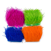 Frange de plumes d'autruche blanches en gros, 8-10 cm