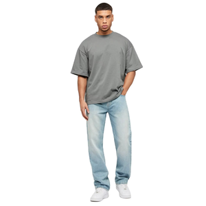 เสื้อยืดผู้ชายทรงพอดีตัวรุ่นวินเทจผ้าคอตตอน100% ถักไหล่ตก200กรัมเป็นมิตรกับสิ่งแวดล้อมแขนสั้นสไตล์ - Product Image 2