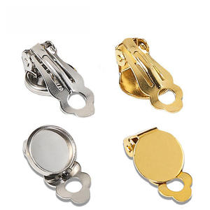 Clip en acier inoxydable sur boucle d'oreille Cabochon convertisseur de réglage composants non percés avec boucle pour la fabrication de bijoux d'oreille bricolage - Product Image 1