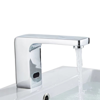Robinet de lavabo sans contact HONGDEC avec capteur infrarouge, robinet de salle de bain à montage sur comptoir
