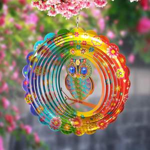 Wind Spinner Mandala 3D decorazione del mulino a vento che appende filatore cinetico del vento natale <span class=keywords><strong>arte</strong></span> decorativa Indoor Outdoor carillon ornamento - Product Image 6