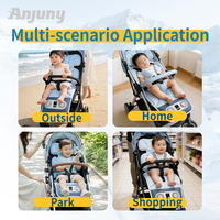Anjuny Coussin de siège rafraîchissant pour poussette - Ventilateur intégré et coussin en maille respirante, portable et détachable pour le confort de bébé par temps chaud
