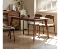 Ensemble de table à manger en bois de buis, style scandinave moderne et minimaliste, écologique, durable, 6 places, meubles de salle à manger pour la maison et l'hôtel