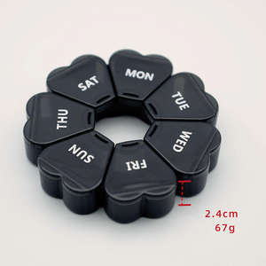 JH Mediboxポータブル7コンパートメントミニグリッドプラスチックピル収納ケース7週間オーガナイザー1週間ジュエリー収納カスタム - Product Image 4