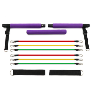 บาร์พิลาทิสแบบพกพาขายดี บาร์ออกกำลังกายโยคะ บาร์รัดขา บาร์บริหารกล้ามเนื้อ บาร์พิลาทิสแบบมีห่วงไนลอน ชุดอุปกรณ์บาร์พิลาทิส - Product Image 4