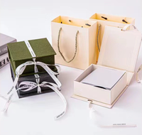 Boîte à bijoux de mariage avec ruban Coffrets cadeaux d'emballage avec logo personnalisé pour petites entreprises présentes