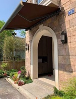 Auvent de terrasse motorisé à cassette complète, bras repliable, auvent rétractable en aluminium pour l'extérieur