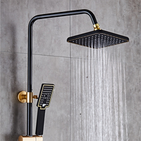 Ensemble de douche mural de haute qualité pour salle de bain d'hôtel, système de douche pluie en laiton avec cartouche céramique, robinet de bain moderne