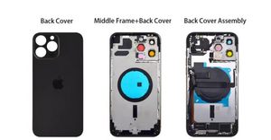 Coque arrière de remplacement en verre de qualité originale pour iPhone 12 13 14 15 Pro Max avec câble flexible et bouton latéral - Product Image 6