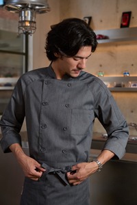 زي طهاة احترافي للرجال للفنادق والمطاعم، ملابس عمل متينة لموظفي الطهي في مجال الضيافة - Product Image 4