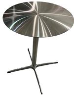 Table carrée moderne en acier inoxydable, petite, quatre pieds, écologique, résistante à l'eau, populaire auprès des utilisateurs en ligne, pour cafés et salons de thé