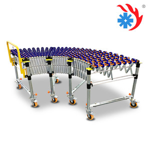 Sistema <span class=keywords><strong>de</strong></span> Transportadores <span class=keywords><strong>de</strong></span> Rodillos Telescópicos por Gravedad con Giro <span class=keywords><strong>de</strong></span> 90/180 Grados para Carga y Descarga <span class=keywords><strong>de</strong></span> Contenedores - Product Image 1