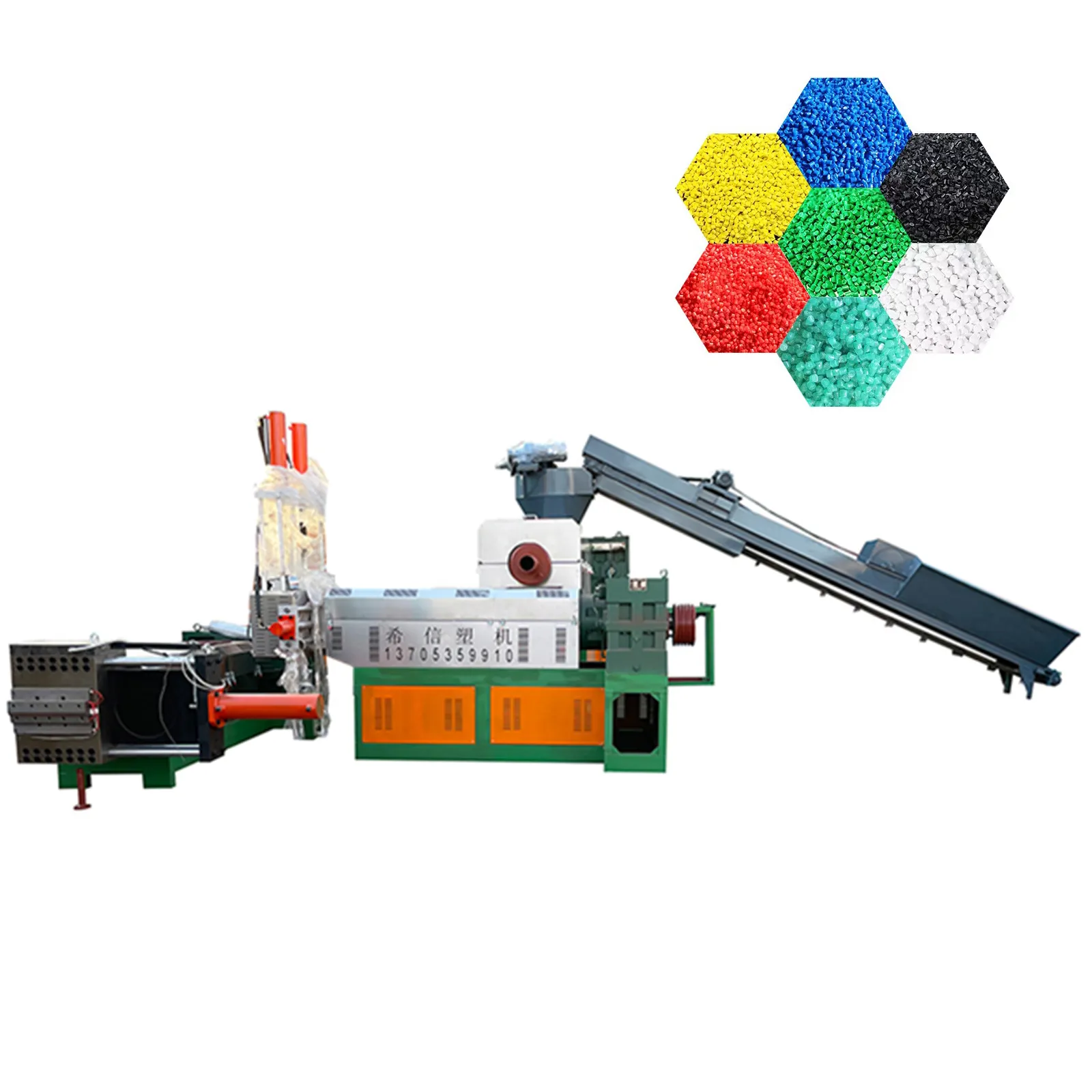 plastic pp/pe/abs recycle granulating machine to make pellet