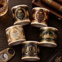 Rouleau d'étiquettes adhésives pour bandes de cigares, personnalisées avec logo de marque, imprimées en relief, pour emballage de tabac et cigares