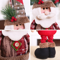 Poupée de Noël Flocon de Neige Vintage Père Noël Nouvelles Décorations pour la Maison avec Chapeaux de Noël Festifs